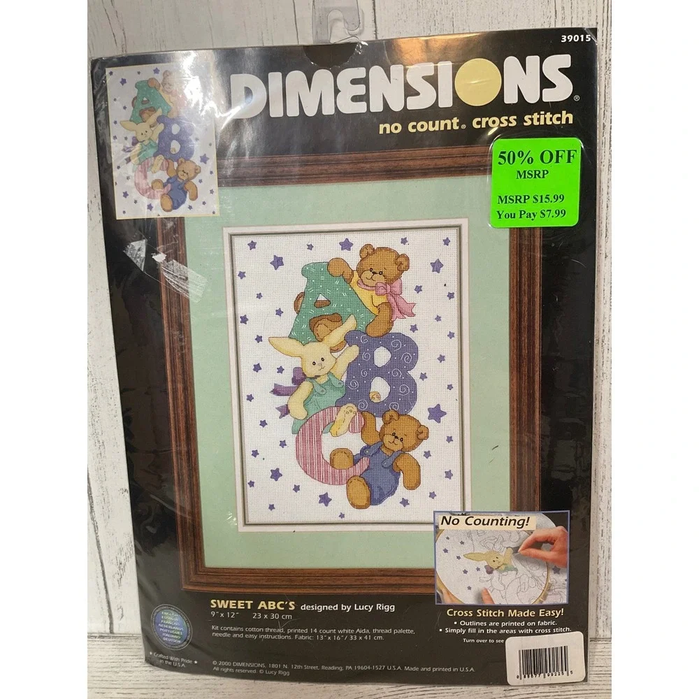 Dimensions Sweet‎ ABC's Cross Stitch 39015 9 X 12